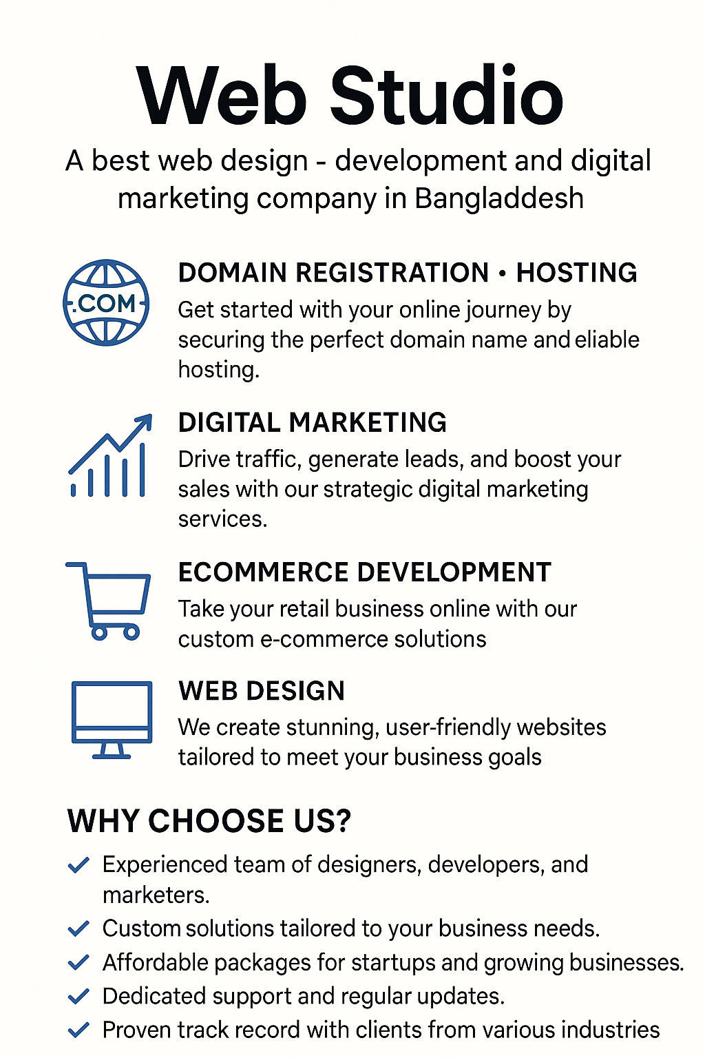 Web Studio: Your Trusted Partner for Web Design, Development & Digital Marketing in Bangladesh.